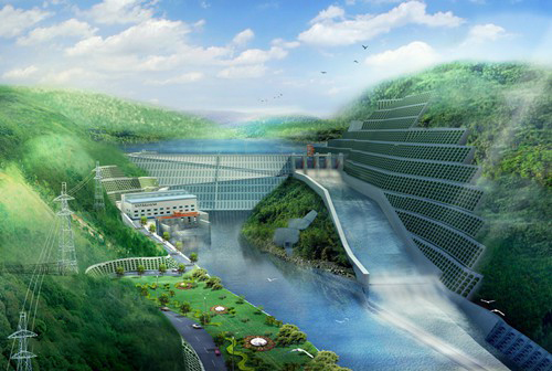 郊区老挝南塔河1号水电站项目